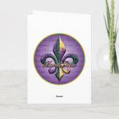 Carte Perle Fleur de lis 2 de mardi gras (Dos)
