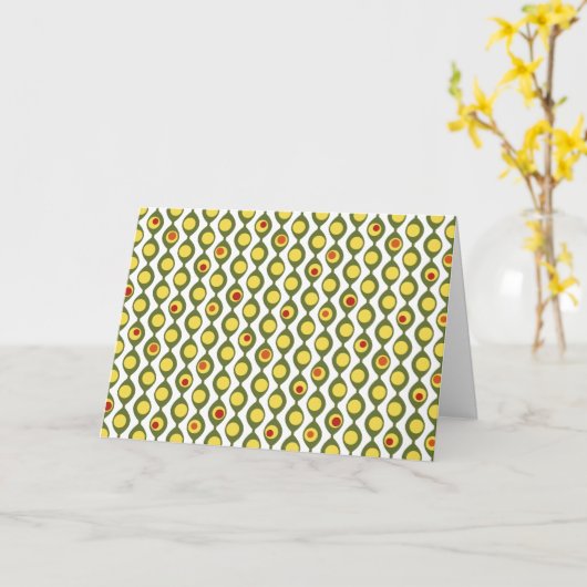 Carte Perle funky Retro Couleurs personnalisées Penser à (Fleur jaune)