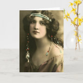 Carte Perles dans ses cheveux (Fleur jaune)