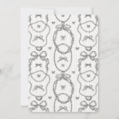 Carte Perles & Prosecco Coquette Bow Fête des mariées In (Dos)