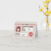 Carte Permis d'amour HJ-Story - Fille (Fleur jaune)