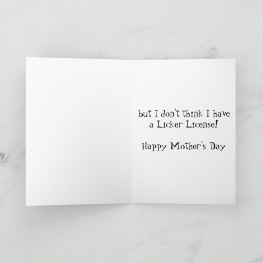 Carte Permis de Licker du jour de mère de Marilyn (Intérieur)