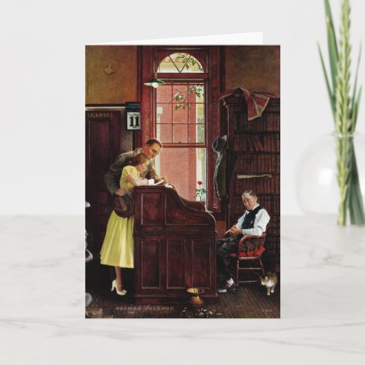 Carte Permis de mariage par Norman Rockwell (Devant)