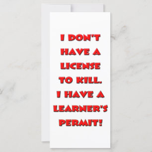 Carte Permis de tuer le texte