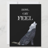 Carte Perosnalized, Wolf Howling Card (Devant)