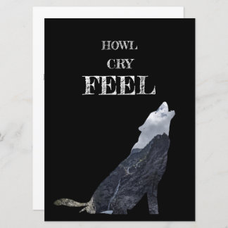 Carte Perosnalized, Wolf Howling Card