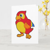 Carte Perroquet au sport de basketball (Fleur jaune)