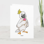 Carte Perroquet avec glace au gaufre (Dos)