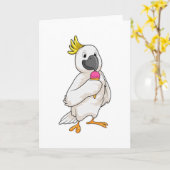 Carte Perroquet avec glace au gaufre (Fleur jaune)