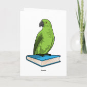 Carte Perroquet avec livre (Dos)