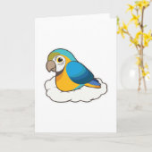 Carte Perroquet avec Nuage (Fleur jaune)