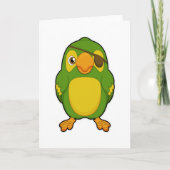 Carte Perroquet comme Pirate avec Cache-œil (Devant)