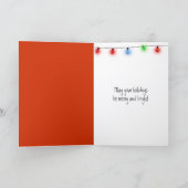 Carte Perroquet de Noël tenant un cocktail (Intérieur)