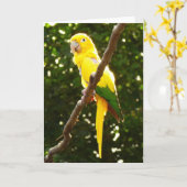 Carte Perroquet jaune (Fleur jaune)