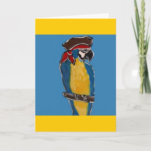 CARTE PERROQUET PIRATE (Devant)