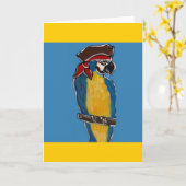 CARTE PERROQUET PIRATE (Fleur jaune)