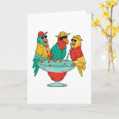 Carte Perroquets à boire (Fleur jaune)