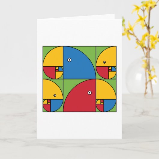 Carte Perroquets de Fibonacci (Fleur jaune)