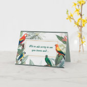 Carte Perroquets éditable Rassemblement d'adieu (Fleur jaune)