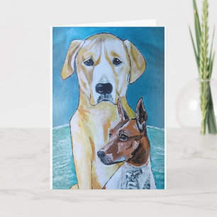 Carte Perros en la Playa Peinture d'Alfred Fox