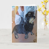 Carte Perros en la Playa Peinture d'Alfred Fox (Fleur jaune)