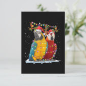 Carte Perruche Renne Xmas Lumière Noël Ornements (Debout devant)