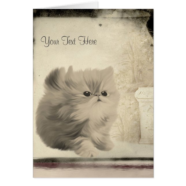 Carte persane mignonne de chaton (Devant)
