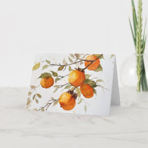Carte Persimmons dans les aquarelles