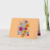 Carte Persister comme une fleur fragile Citation motivat (Dos)