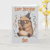 Carte Personalised Capybara Birthday Card (Fleur jaune)