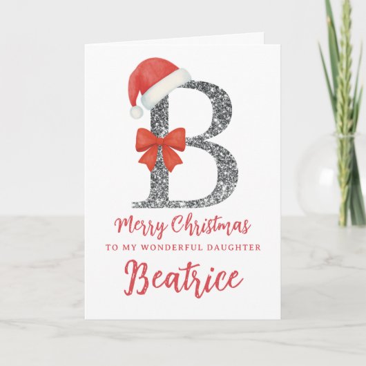 Carte Personalised Christmas Card - Letter B (Devant)
