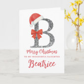 Carte Personalised Christmas Card - Letter B (Fleur jaune)