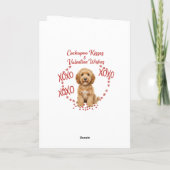 Carte Personalised Cockapoo Kisses Valentine Wishes (Dos)