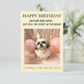 Carte Personalised Funny Happy Birthday With Dog Picture (Debout devant)