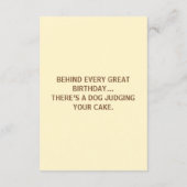 Carte Personalised Funny Happy Birthday With Dog Picture (Dos)