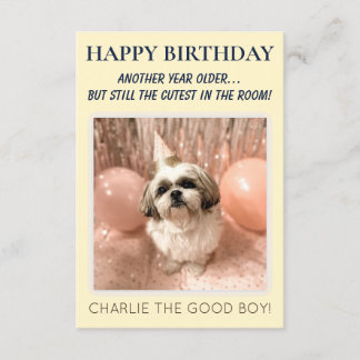 Carte Personalised Funny Happy Birthday With Dog Picture