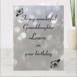 Carte Personalised Granddaughter Birthday<br><div class="desc">Stylish personalised Birthday Greeting Card for Granddaughter</div>