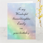Carte Personalised Granddaughter Birthday (Fleur jaune)