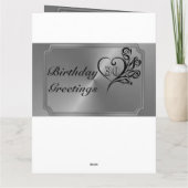 Carte Personalised Luxury Birthday Words Happy Birthday (Dos)