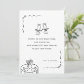 Carte Personalised Minimalist New Home Card (Debout devant)