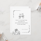 Carte Personalised Minimalist New Home Card (Devant/Arrière en situation)