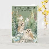 Carte Personalised Photo Christmas Card for Parents (Fleur jaune)