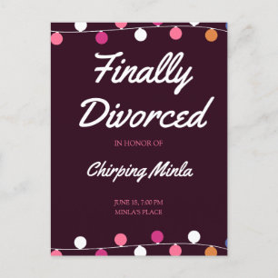 Carte Personalisée Purple Divorce Invitation Party
