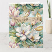 Carte Personalizaed Elegant Magnolia Flowers (Devant)