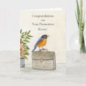 Carte Personalize Congratulations New Promotion Robin (Devant)