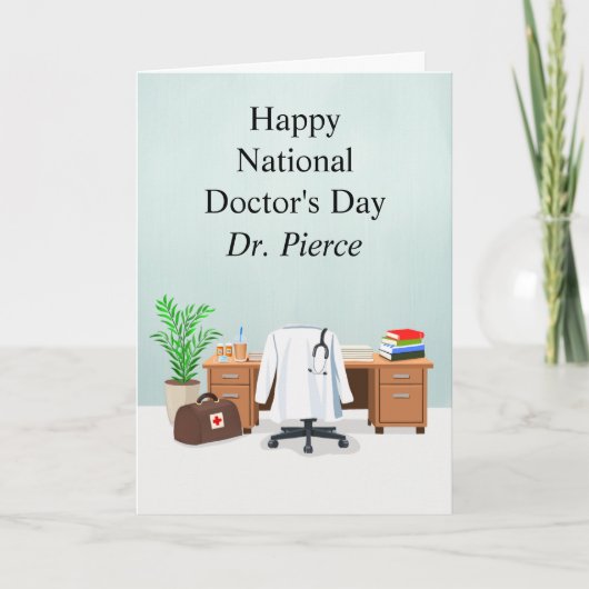 Carte Personalize Happy Doctor's Day Doctor Office  (Devant)