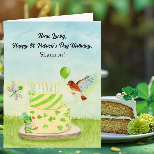 Carte Personalize Happy St Patricks Day Birthday
