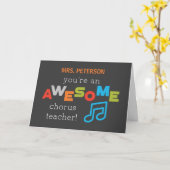 Carte Personalize Name Chorus Teacher Appreciation Day (Fleur jaune)