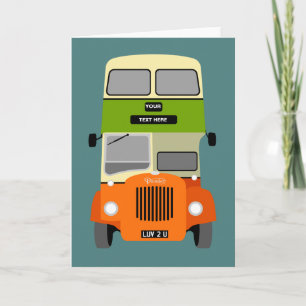 Carte Personalize Old Glasgow Double Decker Bus