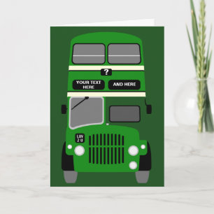 Carte Personalize Old Liverpool Double Decker Bus